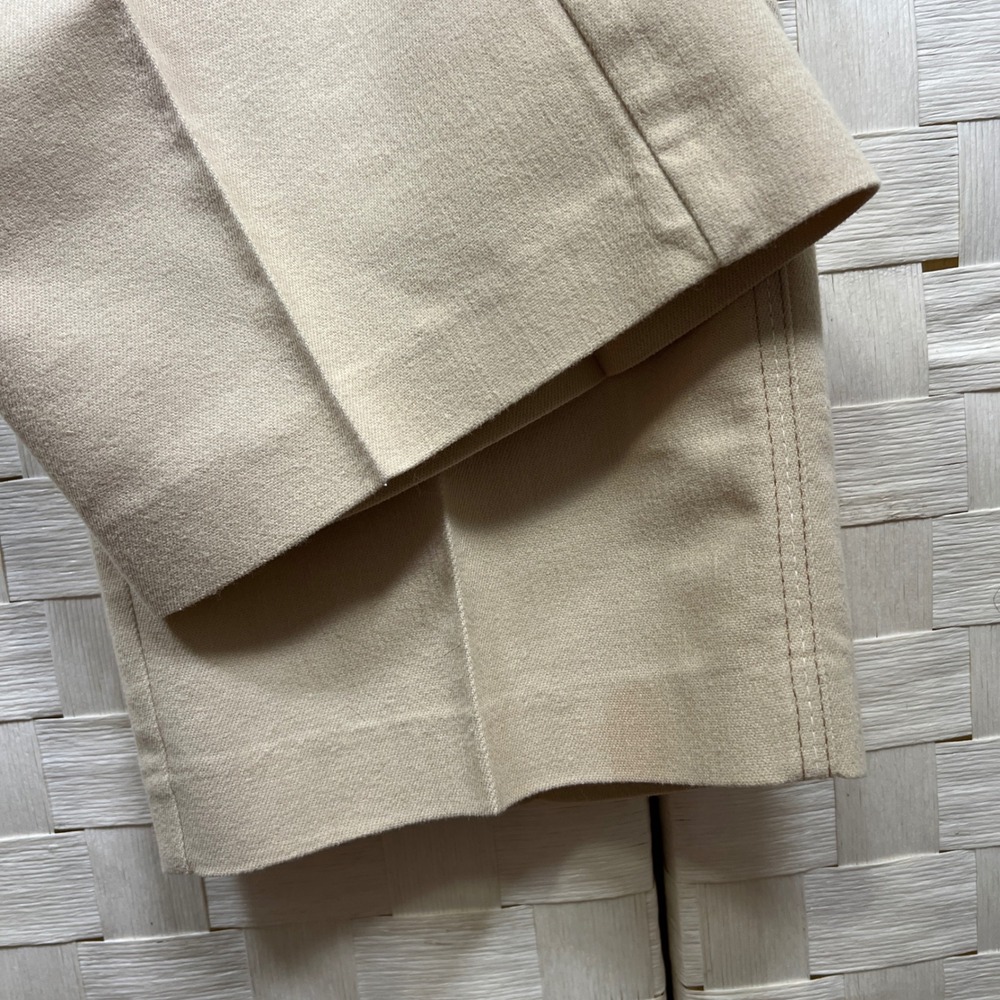 Vtg Levis Action Slacks Mens Beige Twill Tailored Fit Flat Front Pants 36 x 34 - Picture 5 of 8